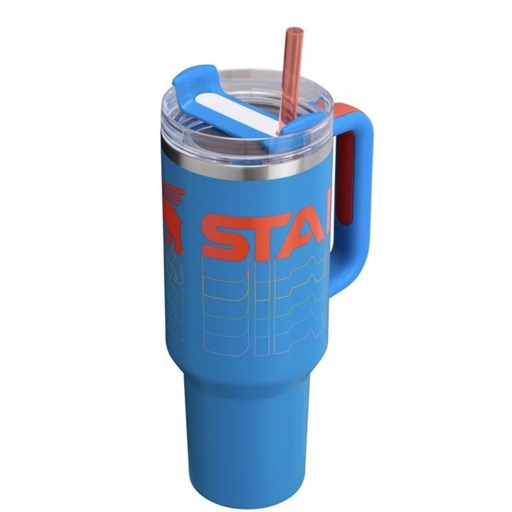 New Stanley Quencher H2.0 40oz Flowstate Quencher Tumbler Blue Azure Reverb - Picture 2 of 5